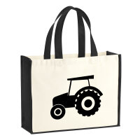 Jutetasche Trecker Traktor 21 Liter Black