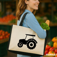 Jutetasche Trecker Traktor 21 Liter Black