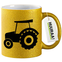 Glitzertasse Trecker Traktor 330ml