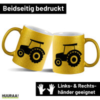 Glitzertasse Trecker Traktor 330ml
