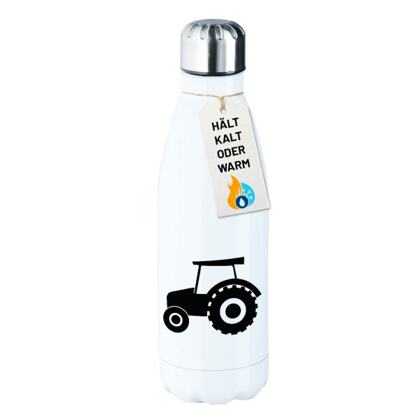 Edelstahl-Trinkflasche Trecker Traktor 500ml Wasserflasche