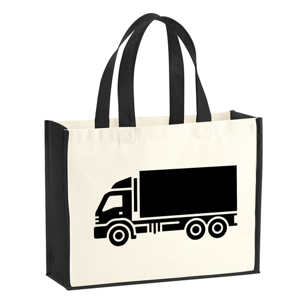 Jutetasche LKW Lastkraftwagen 21 Liter Black