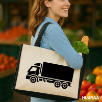 Jutetasche LKW Lastkraftwagen 21 Liter Black