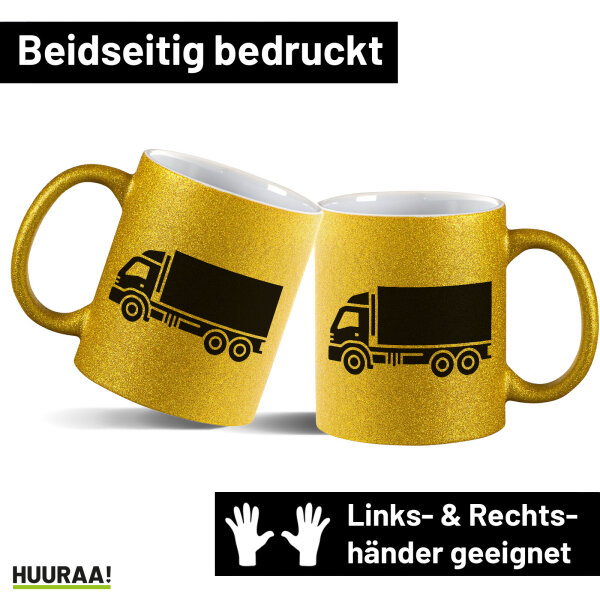 Glitzertasse LKW Lastkraftwagen 330ml