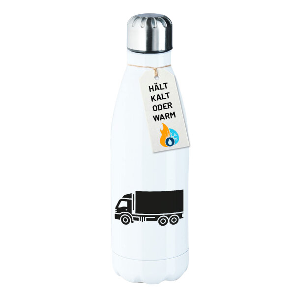 Edelstahl-Trinkflasche LKW Lastkraftwagen 500ml Wasserflasche