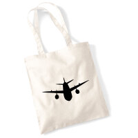 Jutebeutel Flugzeug Flieger 10 Liter