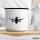 Emaille Tasse Flugzeug Flieger 300ml Vintage Emaille Becher