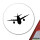 Aufkleber Flugzeug Flieger 10cm Sticker