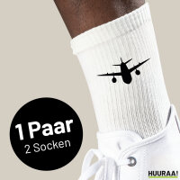 Socken Flugzeug Flieger Größe 37/46 White...