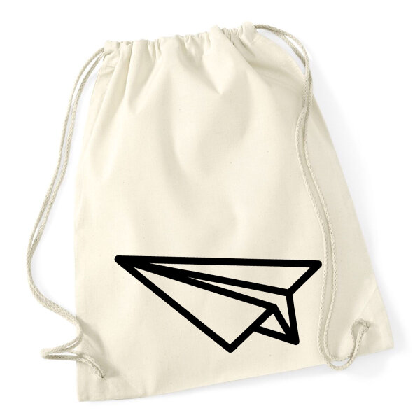 Turnbeutel Papierflieger Flieger 12 Liter