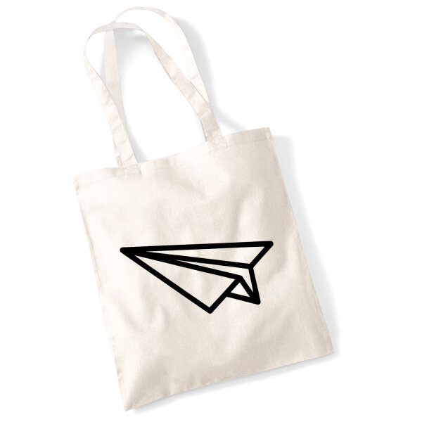 Jutebeutel Papierflieger Flieger 10 Liter