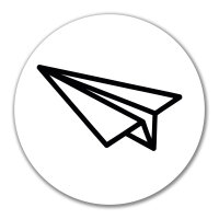 Aufkleber Papierflieger Flieger 10cm Sticker