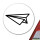 Aufkleber Papierflieger Flieger 10cm Sticker