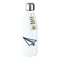 Edelstahl-Trinkflasche Papierflieger Flieger 500ml...