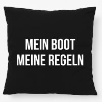 Kissen Mein Boot meine Regeln Segeln 40x40cm