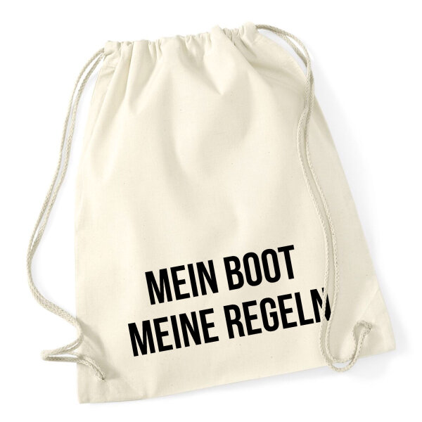 Turnbeutel Mein Boot meine Regeln Segeln 12 Liter