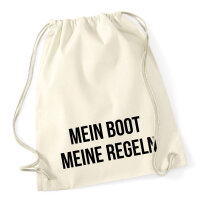 Turnbeutel Mein Boot meine Regeln Segeln 12 Liter