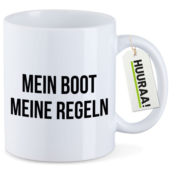 Kaffeetasse Mein Boot meine Regeln Segeln 330ml