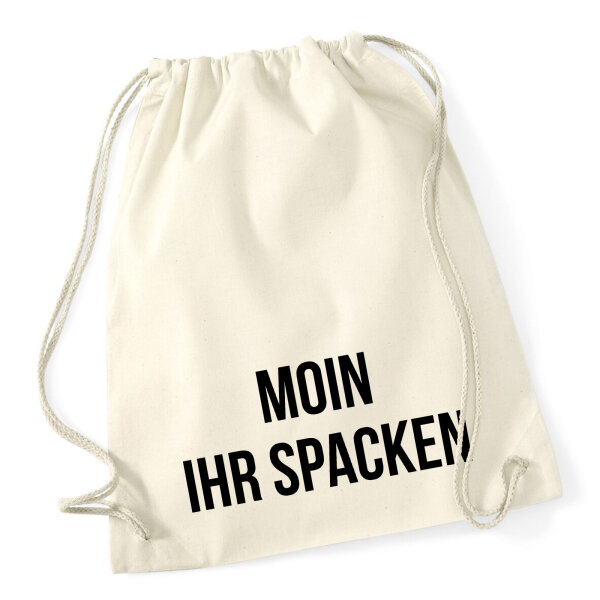 Turnbeutel Moin ihr Spacken Spruch 12 Liter