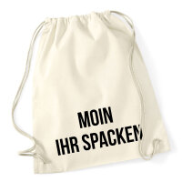 Turnbeutel Moin ihr Spacken Spruch 12 Liter