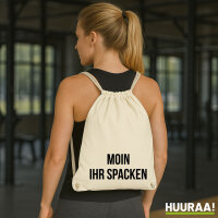 Turnbeutel Moin ihr Spacken Spruch 12 Liter