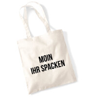 Jutebeutel Moin ihr Spacken Spruch 10 Liter