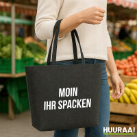 Filzshopper Moin ihr Spacken Spruch 22 Liter