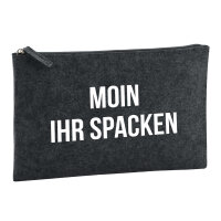 Kulturbeutel Moin ihr Spacken Spruch 1 Liter Filz...