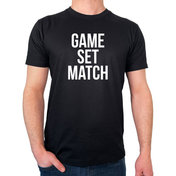 Herren T-Shirt Game set match Tennis Größe S-3XL