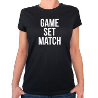 Damen T-Shirt Game set match Tennis Größe XS-XXL