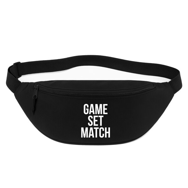 Bauchtasche Game set match Tennis 2,5 Liter Black Crossbody Bag