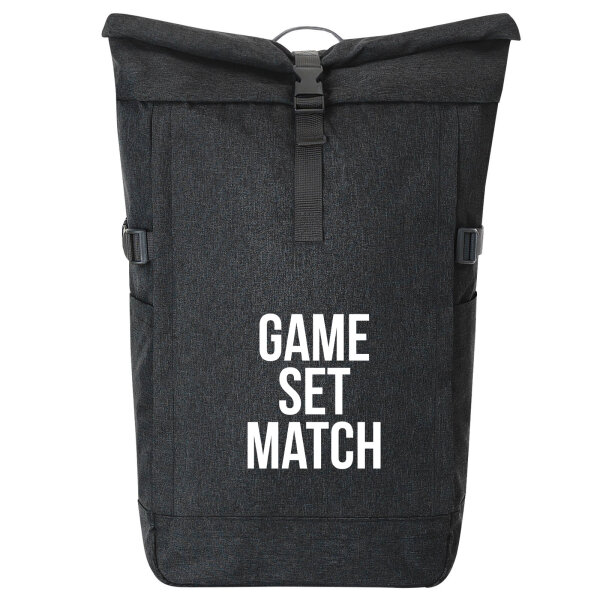 Kurierrucksack Game set match Tennis 30-44 Liter Black Melange