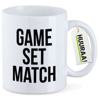 Kaffeetasse Game set match Tennis 330ml