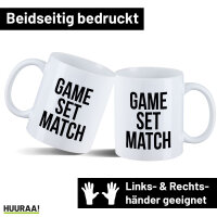 Kaffeetasse Game set match Tennis 330ml