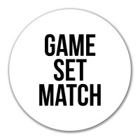 Aufkleber Game set match Tennis 10cm Sticker
