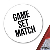 Aufkleber Game set match Tennis 10cm Sticker