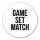 Aufkleber Game set match Tennis 10cm Sticker