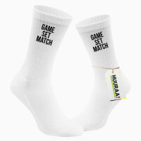 Socken Game set match Tennis Größe 37/46 White Motiv Tennissocken