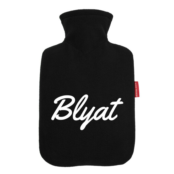 Wärmflasche Blyat russisch Schriftzug