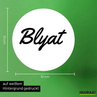 Aufkleber Blyat russisch Schriftzug 10cm Sticker