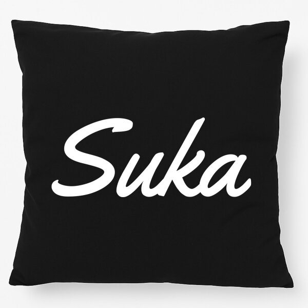 Kissen Suka russisch Schriftzug 40x40cm