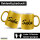 Glitzertasse Suka russisch Schriftzug 330ml