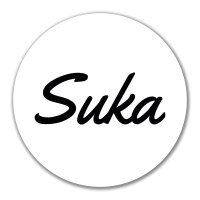 Aufkleber Suka russisch Schriftzug 10cm Sticker