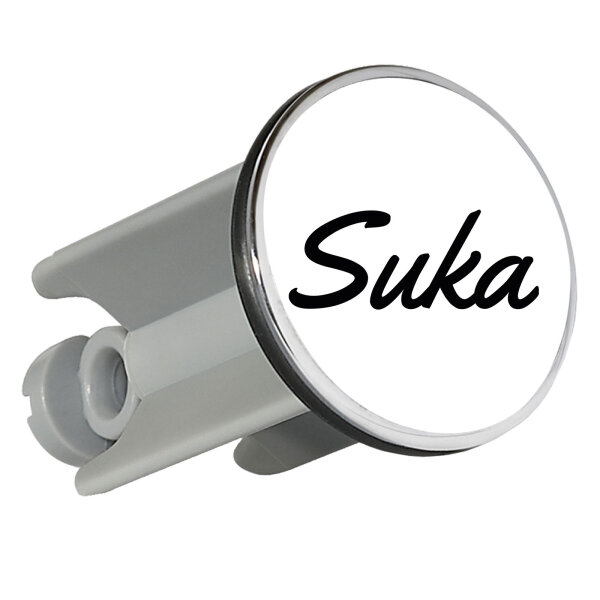 Waschbeckenstöpsel Suka russisch Schriftzug 4cm Abflussstopfen