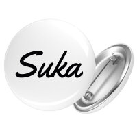 Button Suka russisch Schriftzug Anstecker