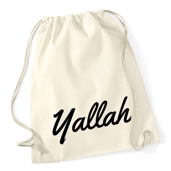 Turnbeutel Yallah arabisch Schriftzug 12 Liter
