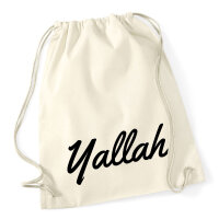 Turnbeutel Yallah arabisch Schriftzug 12 Liter