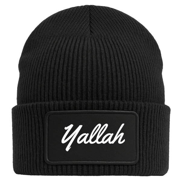Beanie Yallah arabisch Schriftzug Black