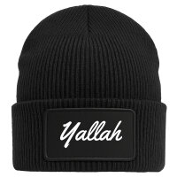 Beanie Yallah arabisch Schriftzug Black