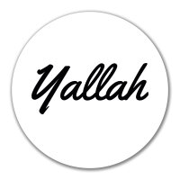Aufkleber Yallah arabisch Schriftzug 10cm Sticker